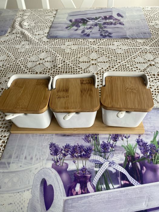 Pojemniki kuchenne ceramiczne na sól, przyprawy