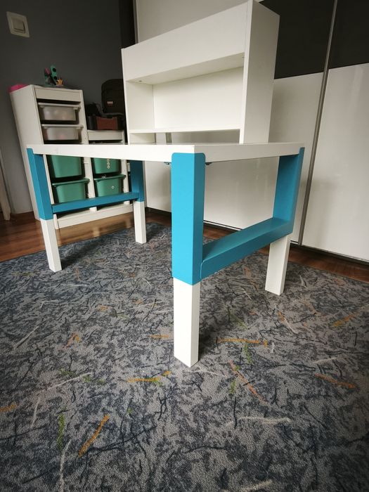 IKEA PÅHL biurko dziecięce regulowane + nadstawka | 2 sztuki