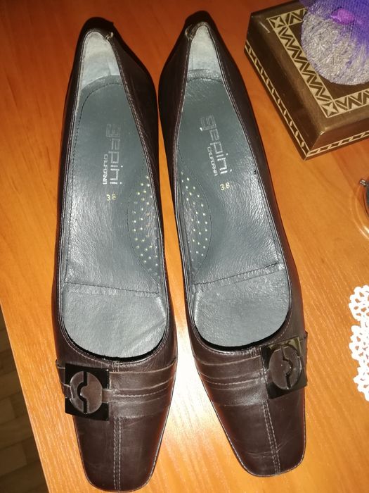 Półbuty skórzane nr. 38 brązowe