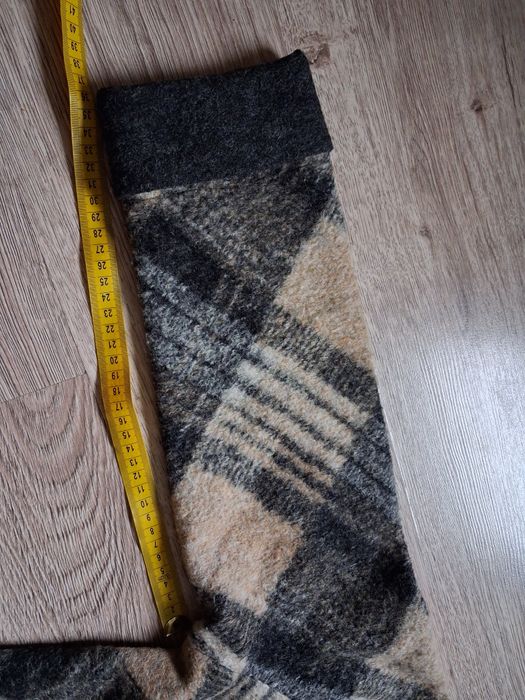 Płaszcz wełna paul costellone xs/34 krata zima jesień