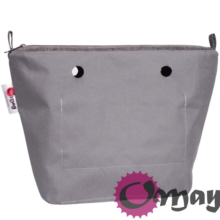 Szary organizer i opaska PIONOWA do OBAG MINI len szary OMAY