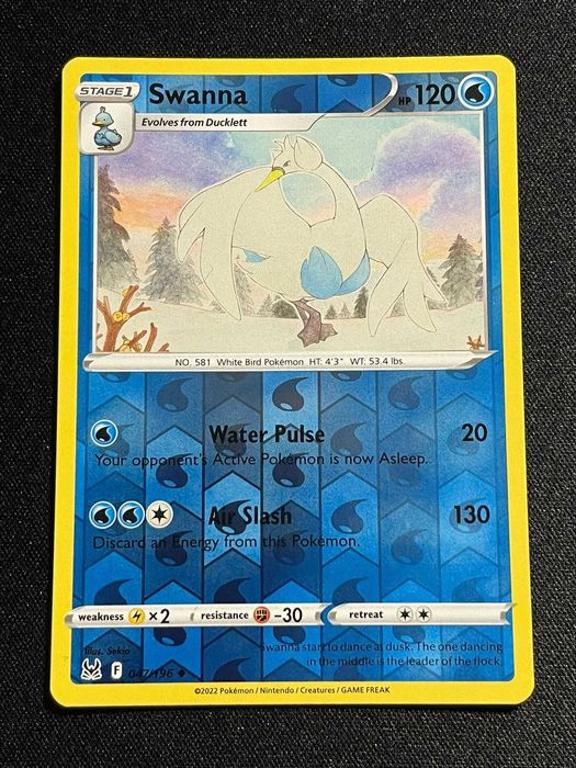 Carta Pokémon swanna 47/196 Lost Origin