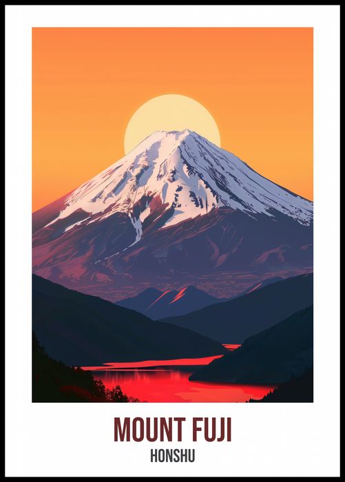 Plakat 67,5x95cm Mount Fuji, Honshu