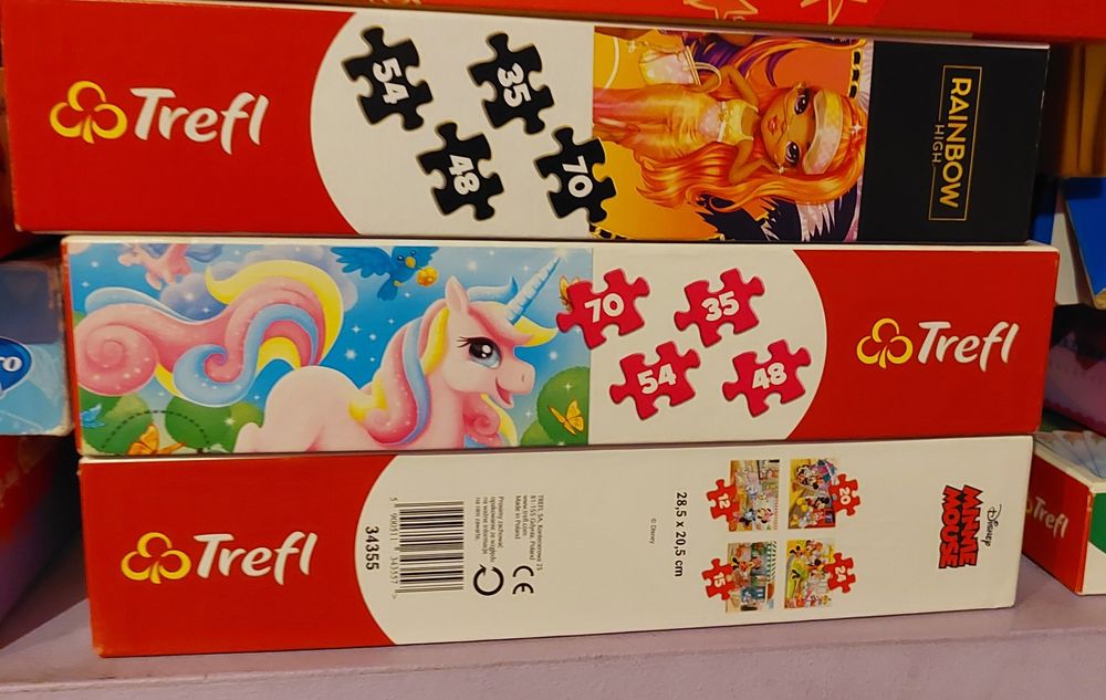 Puzzle dużo sztuk komplet