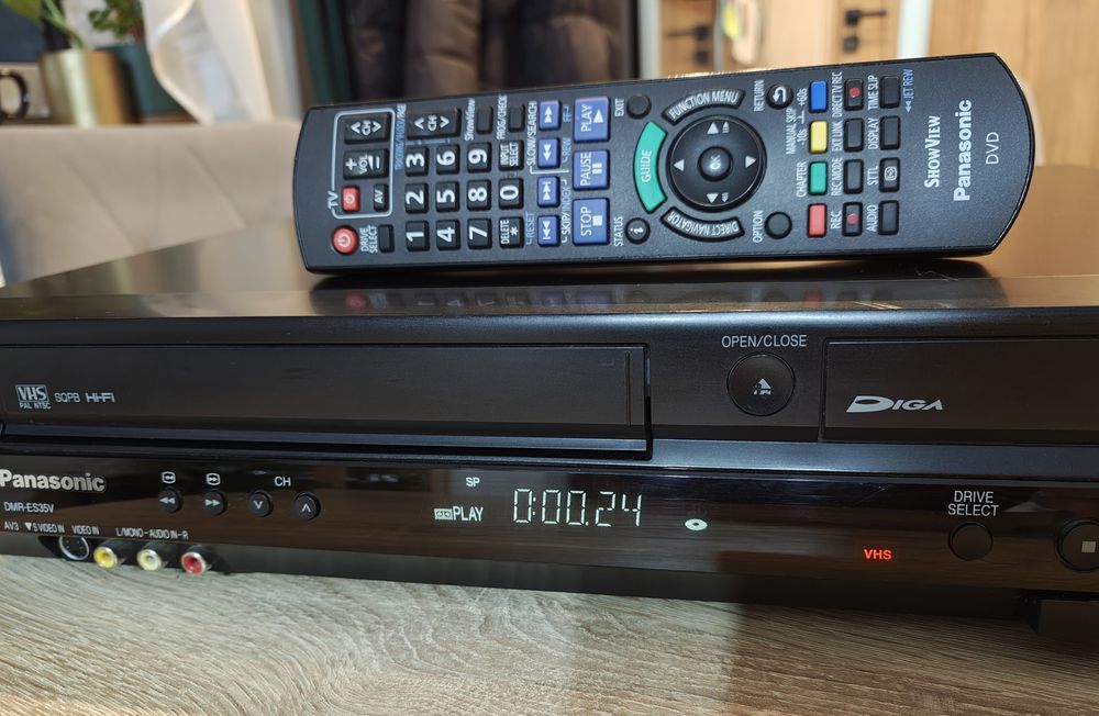 Panasonic DMR-ES35V #Nagrywarka DVD VHS #S-VHS #6HD #Hi-Fi Stereo  #DV
