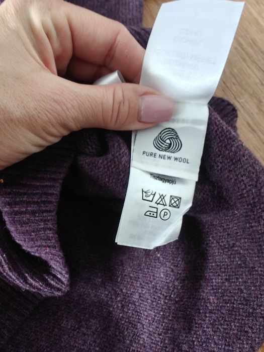 Sweter Mc Earl L męski lambswool wełniany serek V puree new wool premi