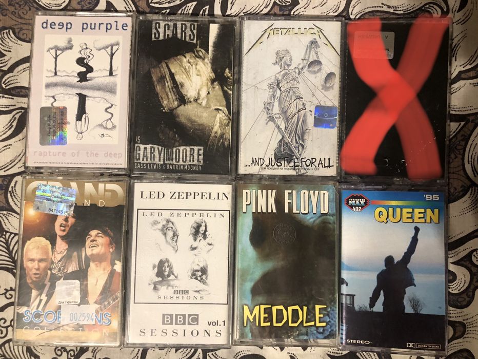 Студийные кассеты ,Metallica,Scorpions,Queen …