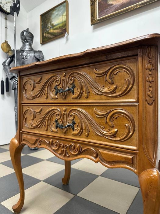 Приліжкова тумба комод Луі кабріоль резьба дерево 4096