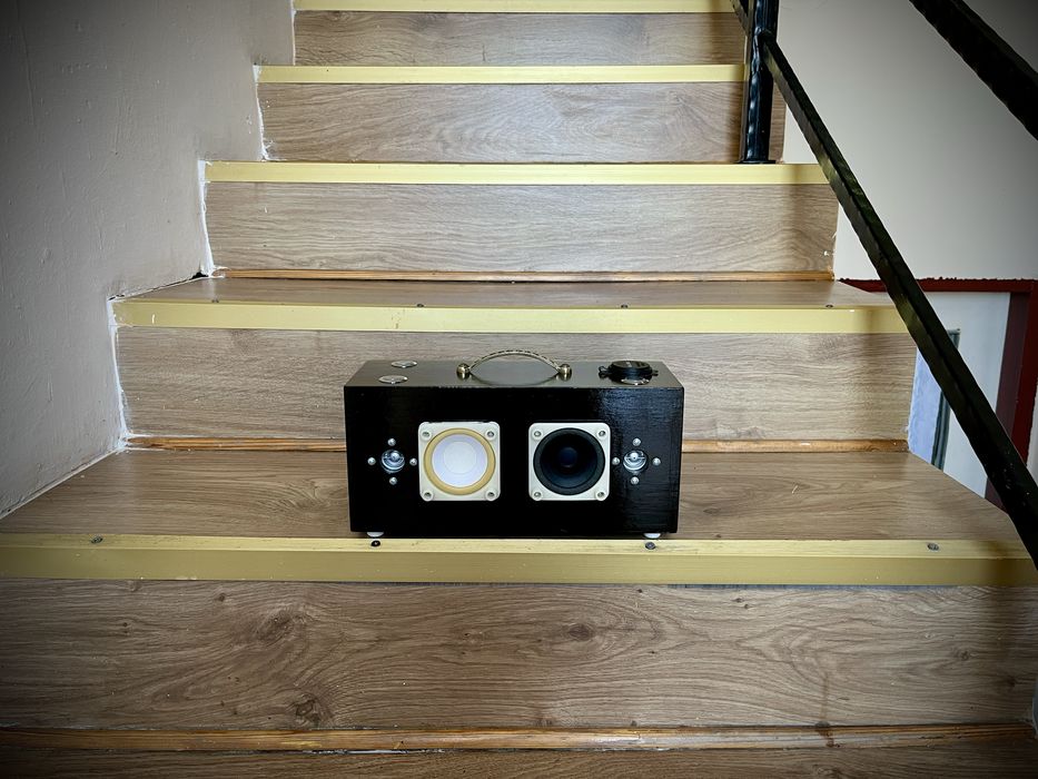 Customowy głośnik Bluetooth w kolorze ciasteczka Oreo, o mocy 2x10 Wat