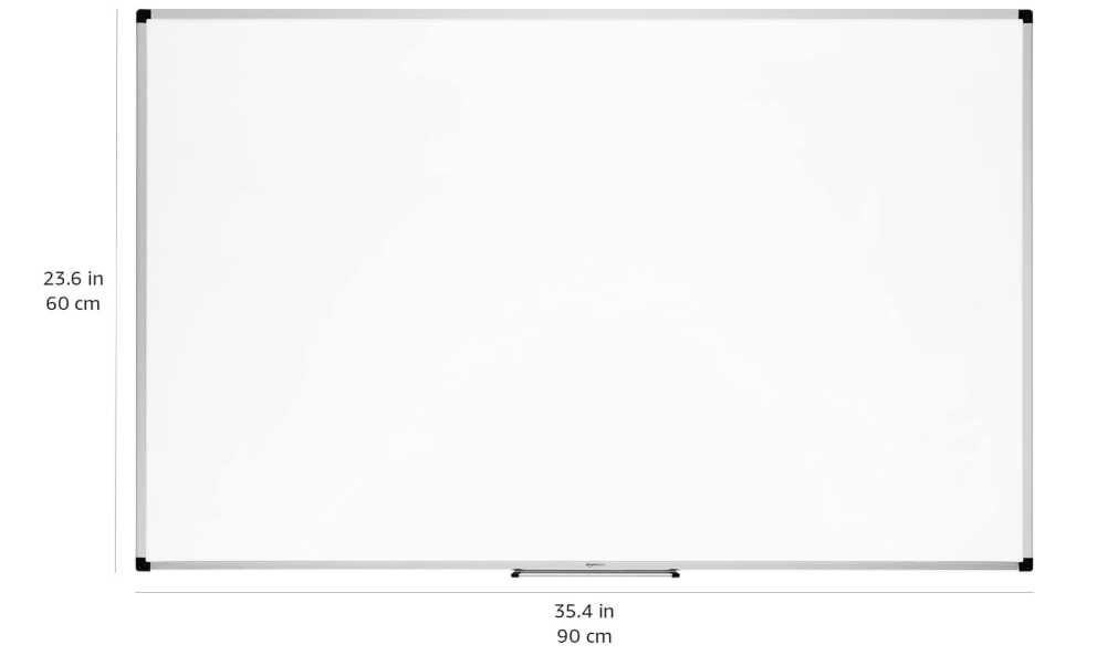Amazon Basics Magnetyczna tablica suchościeralna 90×60 cm Biała