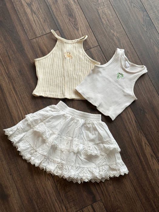 Комплект, юбка, шорты, майка, топ футболка Mayoral, H&M, Zara 9-10 лет