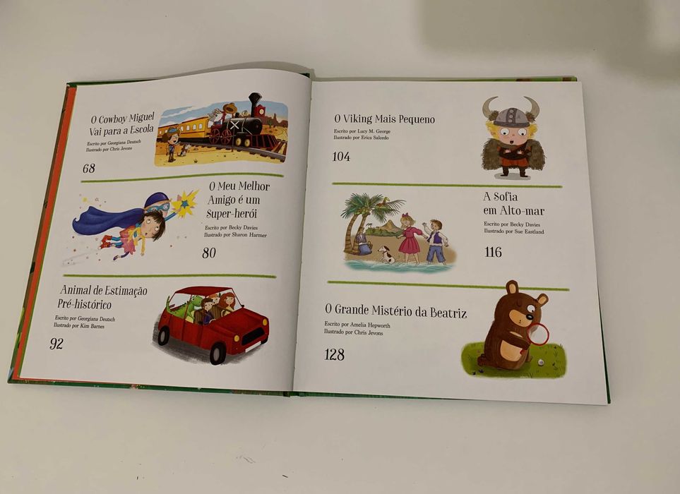 Livro infantil "Um mundo de histórias e fantasia - Parte à aventura"