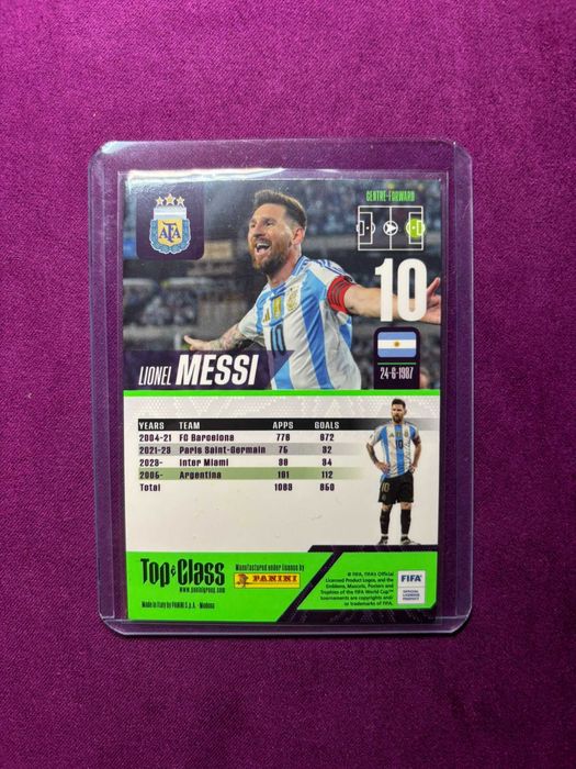 Lionel Messi Masterclass card Top Class 2025 Argentina