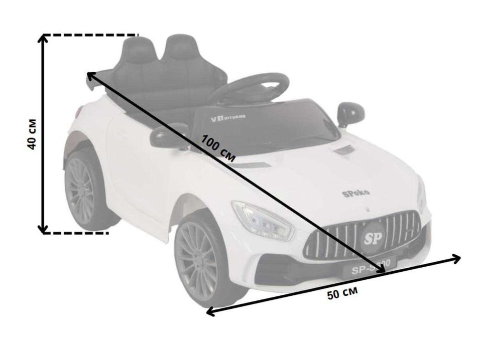 Дитячий електромобіль Spoko SP-S600 білий / Электромобиль детский