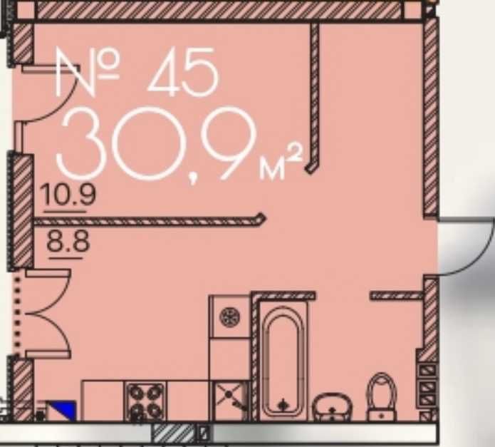 1-кімнатна квартира за адресою вул. Тополина (площа 31 м²) - Atlanta.ua - фото 2