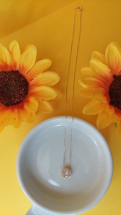 Colar ponto de luz em zirconia folheado a ouro 18 k, semijoia de quali