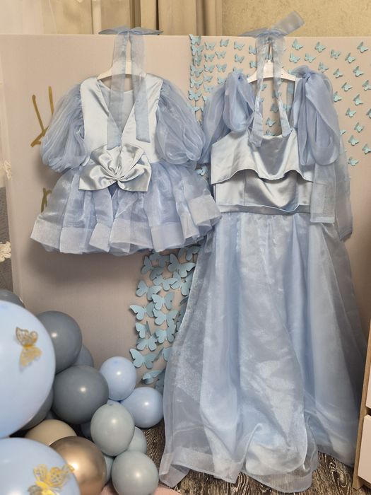 Святкова сукня для дівчинки на 4 роки, сукні family look, фемелі лук