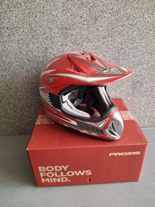 Capacete motocross vermelho