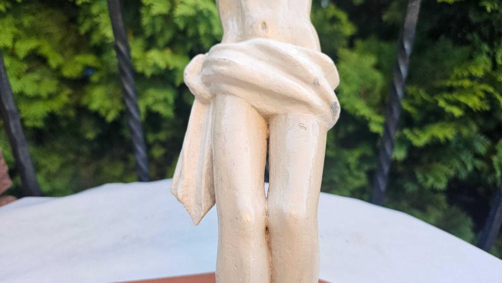 Przedwojenny drewniany P.Jezus,figura,wys.41 cm.