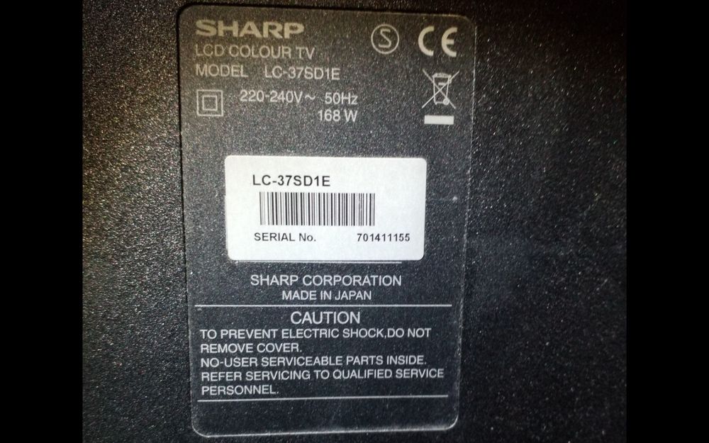 Японский телевизор " SHARP" 37"