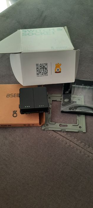 Włącznik światła  podwójny szklany szklany