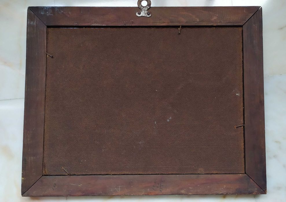 Quadro antigo com regras Pool 8 (Snooker)