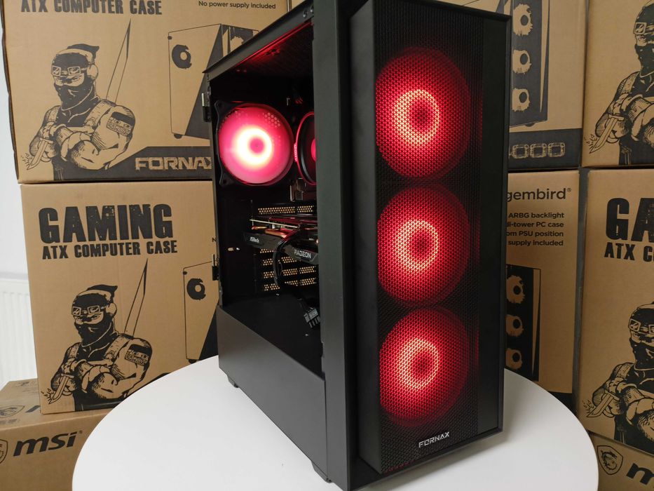 Nowy Komputer Gamingowy Ryzen 3600 1TB 16GB RX 7600 8GB FV23 Gwarancja