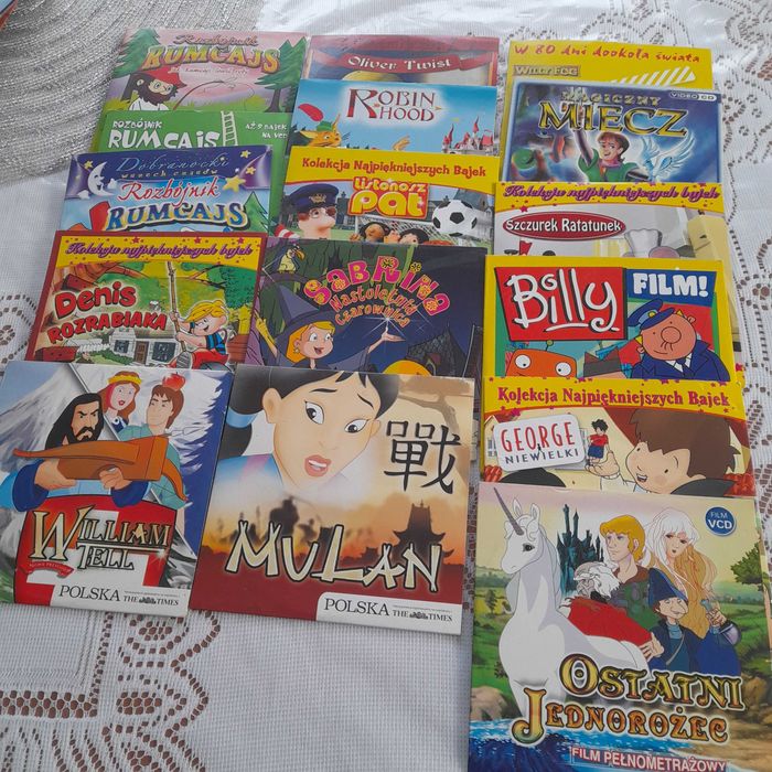 Bajki na płytach vcd 16 szt różne Tytuły.