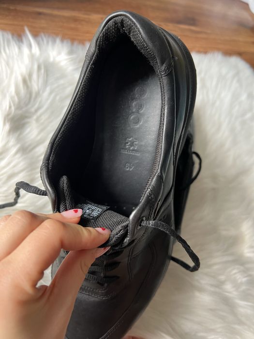 Ecco skórzane buty czarne goretex 49