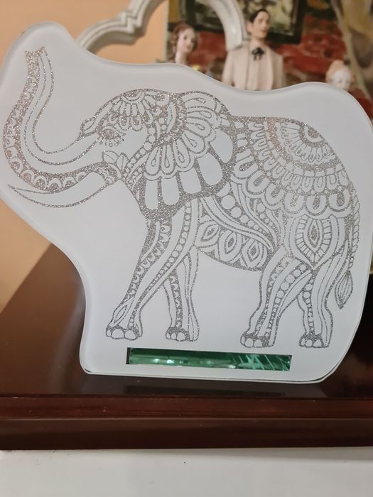 Świecznik szklany slonik