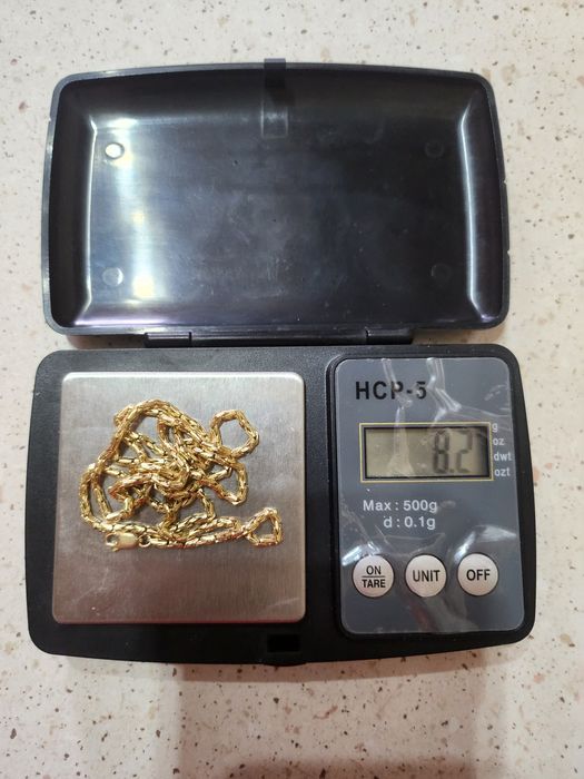 Złoty Łańcuszek Królewski Król Okrągły 585.