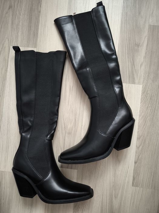 Nowe długie kozaki ala kowbojki rozmiar 39