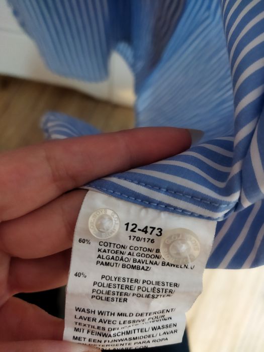 Męska koszula w paski, 170/176, S/M