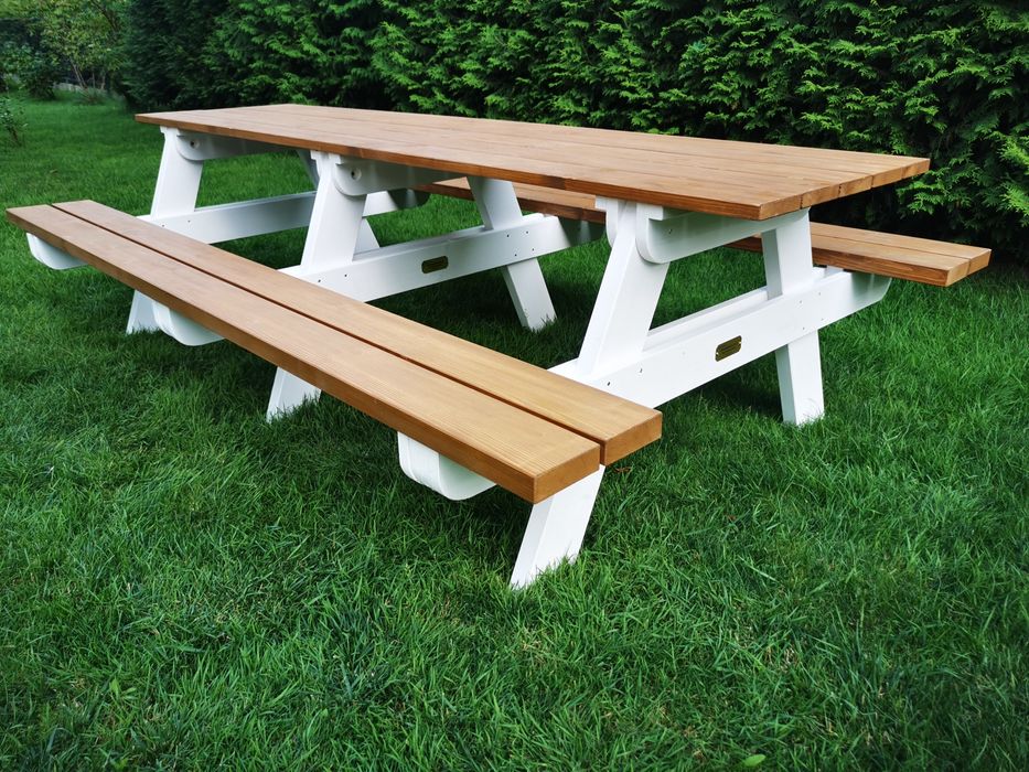 Stół piknikowy, drewniany zestaw piknikowy składany PREMIUM 180 cm