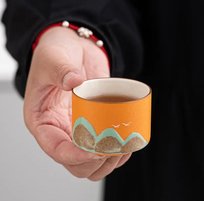 Набір піал «Чотири стихії» (4шт по 60 мл), подарунковий. Кераміка.