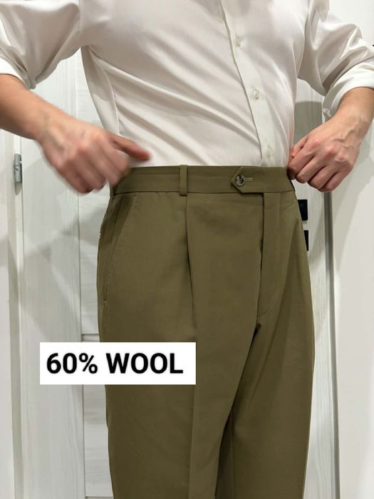 Spodnie eleganckie vintage dandy style z zakładkami r.  54 short