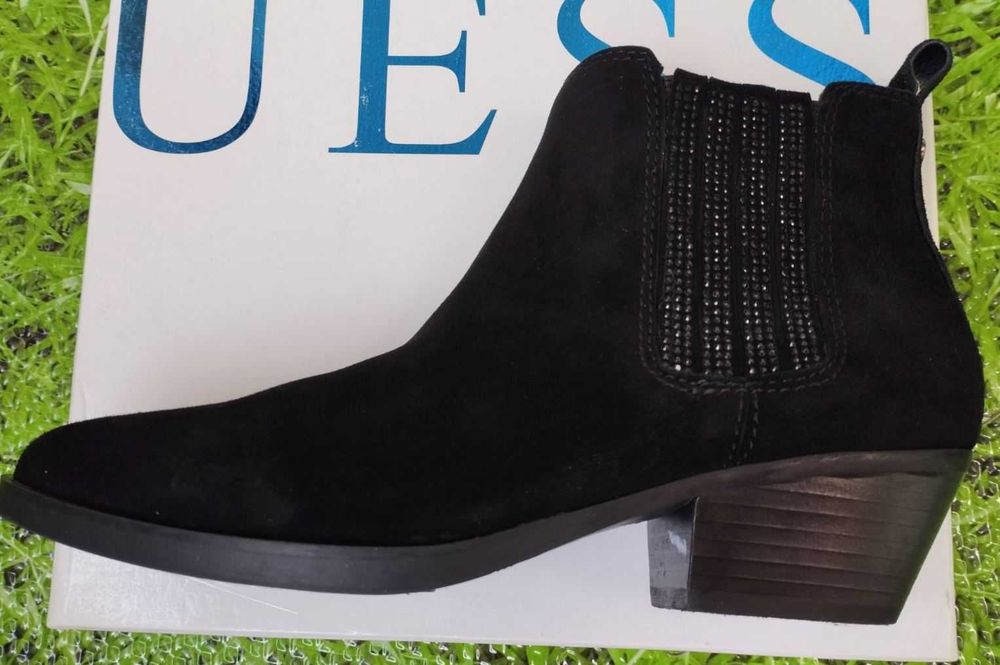 Жіночі черевики "козачки" натуральний замш "GUESS" р.38(37)