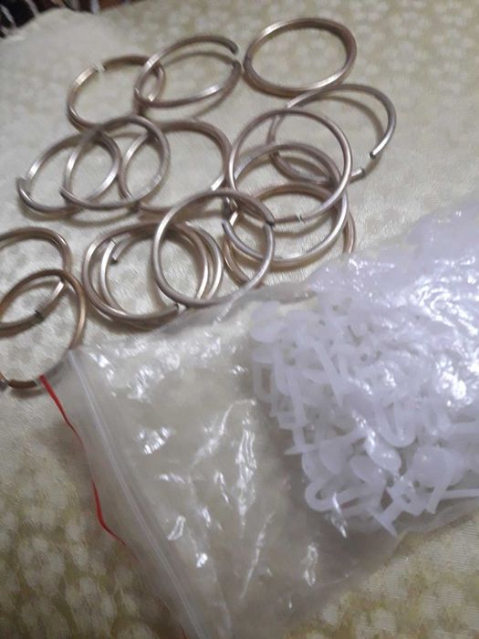 продам карнизы металлические для штор, кольца и зажимы для штор,