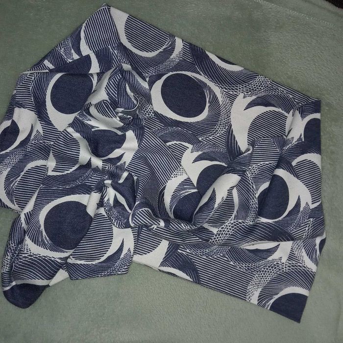 Szal - komin granatowo-biały