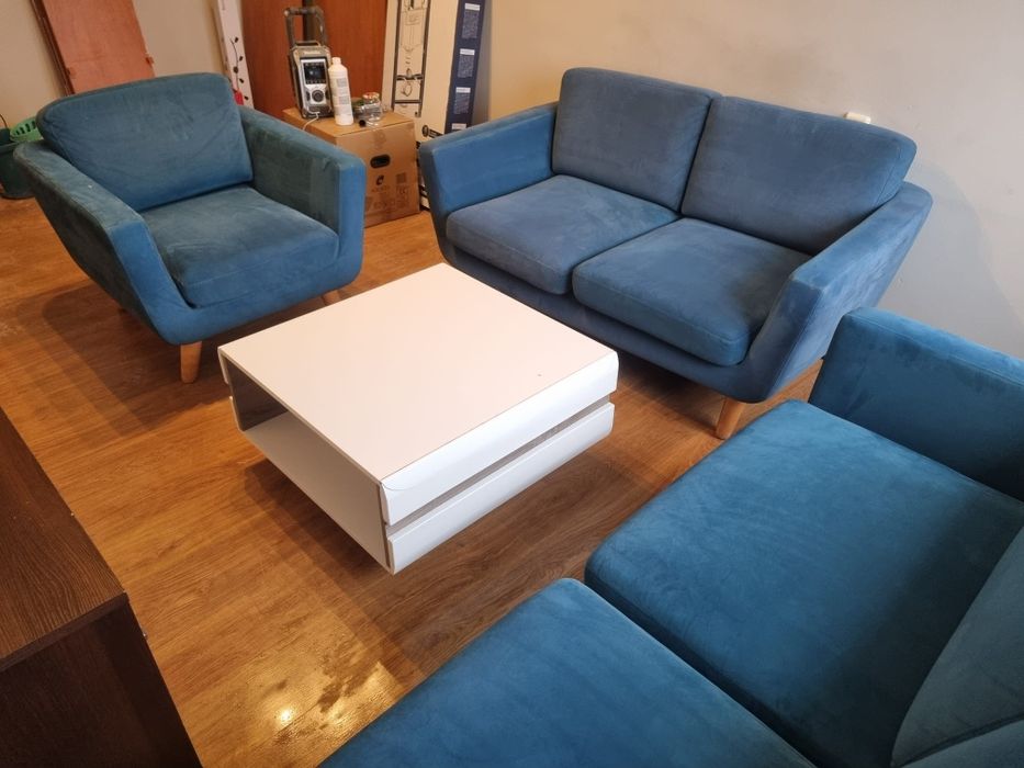 Zadbane 2 sofy + fotel