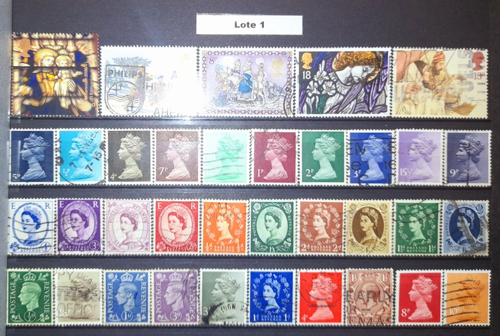 Vários Lotes - 35 Selos Reino Unido / França