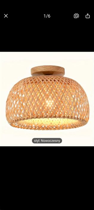 Rustykalna lampa sufitowa