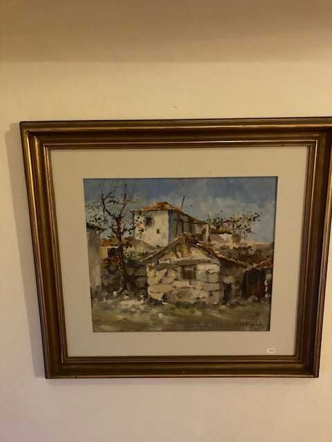 Painting by Xico Maia and a Pair of Paintings by M. Almonte "Landscape"
