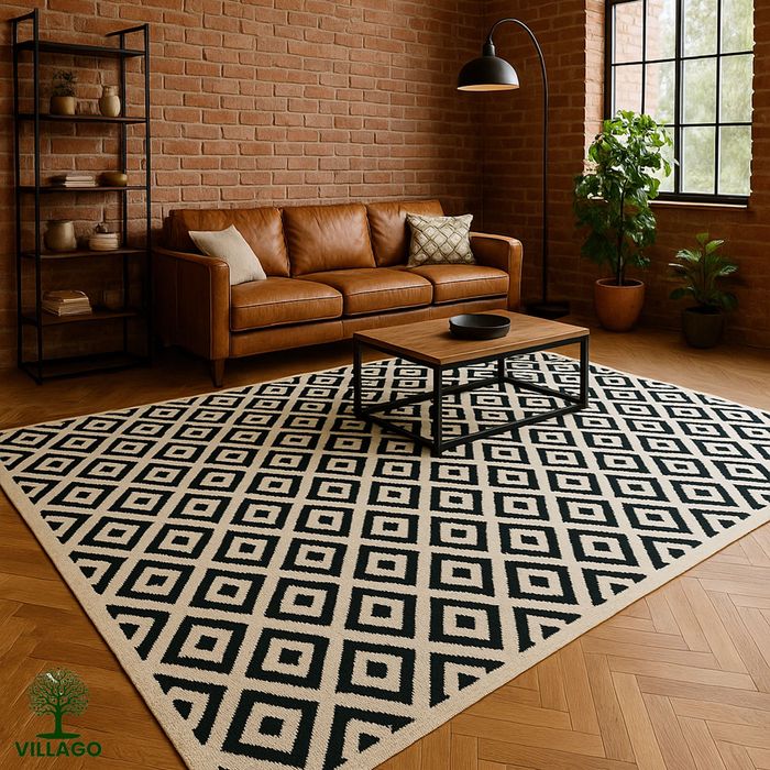 NOWY Dywan Villago Home POLO 160x230 cm Wzór Szary Japandi Pętelkowy!