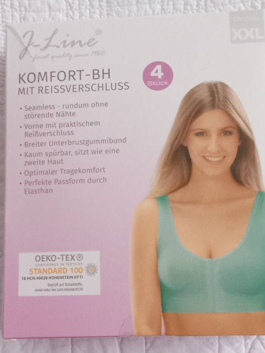 Biustonosze bezszwowe zestaw 4 sztuki XXL