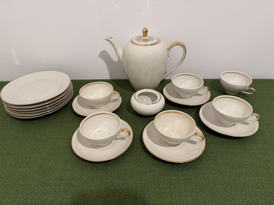 Bawarska porcelana dzbanek filiżanki talerze