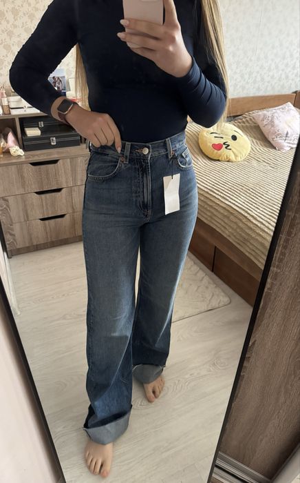 Джинси zara wide leg 36 розмір