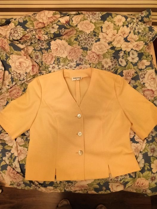 Żakiet żółty 40 krotki rękaw
