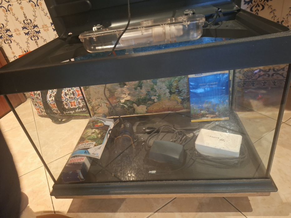 Aquario  60 cm ×40×35 + 2 bombas filtro e aquecedor