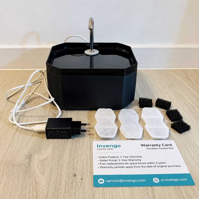 Автоматична поїлка фонтан Invengo MeowFlow B10 2.4л для кота кішки собаки з фільтрами Pet Water Fountain автопоилка для тварин питний автоматическая